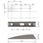 K push Tech basis, voor euroschroeven, wit, L= 78.4mm