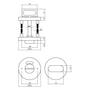 Rozet met toilet-/badkamersluiting ø53x8mm