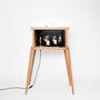 The Popstar Bar/Natural Oak/Steel/White Marble/Black