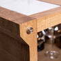 The Popstar Bar/Natural Oak/Steel/White Marble/Black