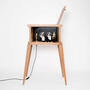 The Popstar Bar/Natural Oak/Steel/White Marble/Black