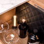 The Popstar Bar/Natural Oak/Steel/White Marble/Black