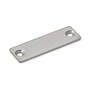 Contraplaat 49x15x2mm, RVS, voor magneetsnapper