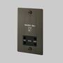 115V/230V Shaver Socket - Smoke - Black Interior