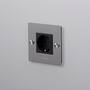 EU 1G Socket/Schuko Type F/w/ B+P Logo/Steel