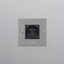EU 1G Socket/Schuko Type F/w/ B+P Logo/Steel