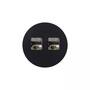 Rond 2.0 Data port  2 Keystones- s. trim - black ano