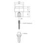 Deurstop Vloermontage ø30x40mm zwart