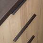 Greep mat zwart, h.o.h. 128mm, totale lengte 200mm