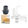 Stelvoet 304 zwart diameter 14mm
