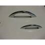 Greep 16x85mm gebogen glans verchroomd, hartmaat 64mm