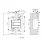 Scharnier invisible Small mat chroom 95x23mm, VE=6
