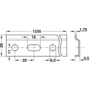 Ophangrail 2000mm voor kastophangers, dikte 1.75mm