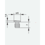 Deurbuffer transparant stift 6mm schotel dikte 1.5mm