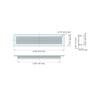 Luchtrooster aluminium mat zwart 210x36mm