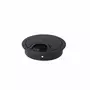 Kabeldoorvoer 60mm met borstel, zwart,  diepte 13mm