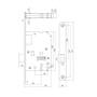 Woningbouw klavier kastslot 55 mm zwart