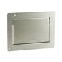 Afvaldoorlaat, montage aan de BINNENKANT 308x234mm RVS,
