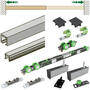 Spaceship 80 W Minimal set compleet met rail, deur 100cm