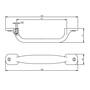Meubelgreep 138 mm mat zwart