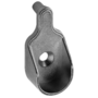 Roedehouder vernikkeld, met 2 duvels 5mm, voor roede 30x15mm