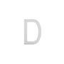 Huisletter D 100mm RVS geborsteld