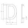 Huisletter D 100mm RVS geborsteld