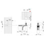 Plankdragers K Line 3mm, met 2 stiften, zijstift 3mm, plank-