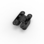 Scharnier invisible Small mat zwart  RAL9005 95x23mm, VE= 6