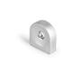 Knop CIRCLE met gat, mat chroom 40x8x40mm, hartmaat 32mm