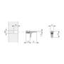 Plankdrager K Line zwart, stift 5mm