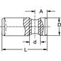 Kloben M8/12x45mm verzinkt