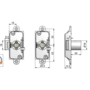 Oplegslot P2 vernikkeld penmaat 25mm links en rechts