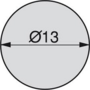 Afdekkap 13mm zwart zelfklevend, 20st per vel