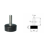 Stelvoet GFB 30, draad M10x25mm RVSA2, rubberen voet 30mm