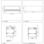 Kabeldoorvoer 180x49,5mm scharnierend, mat zwart VE=12 st.