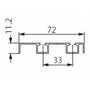 Flagship 5 W dubbel onder looprail lengte 2500mm