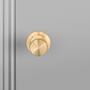 Fixed Door Knob/Double-Sided/Linear/Brass