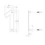 Huisnummer 1 150x2mm RVS geborsteld
