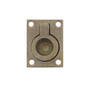 Luikring rechthoekig 65 x 49 mm messing getrommeld