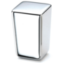 Knop MINI geborsteld nikkel 25X25mm, hoogte 28mm