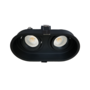 Palma Duo kantelbare inbouwspot rond zwart + Triac driver