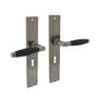 Deurkruk Ton Basic met schild sleutelgat 56mm nikkel mat