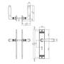 Deurkruk Ton Basic met schild sleutelgat 56mm nikkel mat