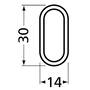 Roede 30x14mm alum naturel, met uitstansingen, lengte 5000mm