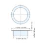 Afvaldoorlaat rond RVS mat, boormaat 82mm, geen deksel