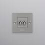 EU 1G Double Toggle Switch/w/ B+P Logo/Steel