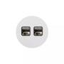 Rond 2.0 Data port  2 Keystones- s. trim - white alu