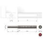K Push Tech, lang, STRONG, wit, magneet, slag 37mm