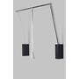 Garderobelift met dubbele soft close 560-950mm zwart/chroom